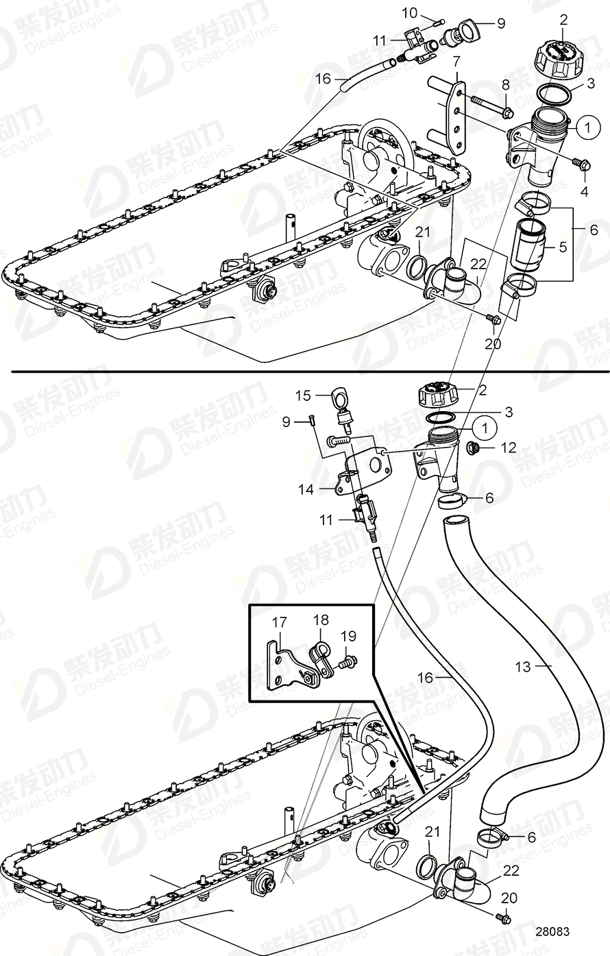 VOLVO Bracket 22197810 Drawing